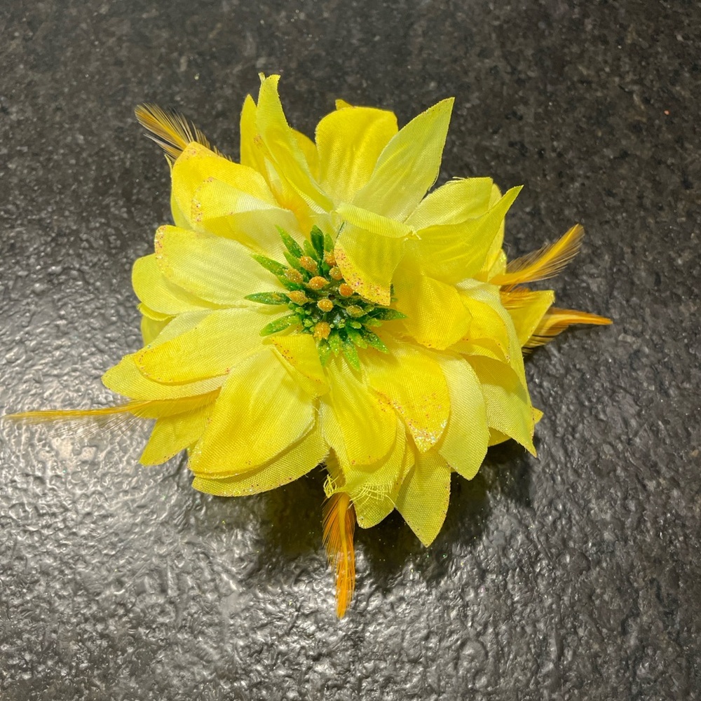 Authentic Yellow Thai Floral Hair Clip bought in Thailand.